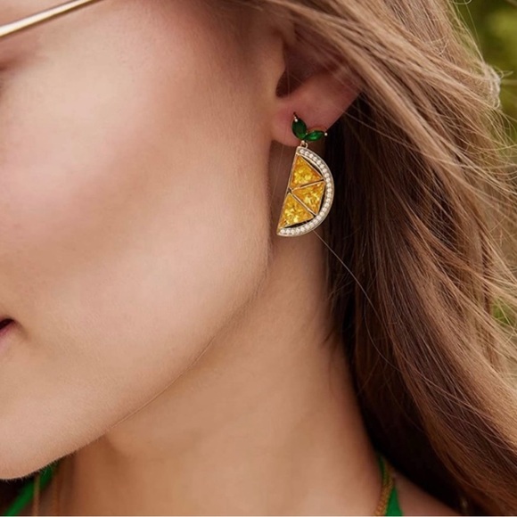 NWT ⚜️🍋⚜️ House of Harlow 1960 Lemon Earrings - Picture 2 of 14